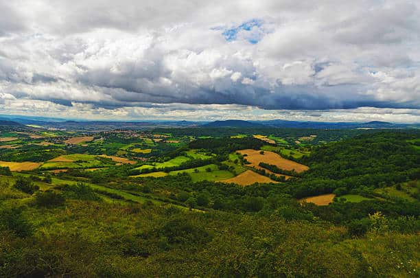 Plateau vert Gergovie en Auvergne