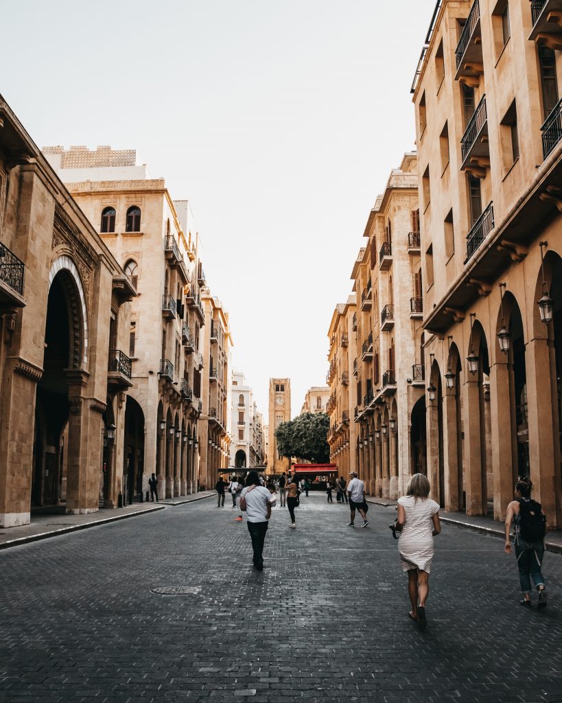 Grande rue piétonne à Beyrouth