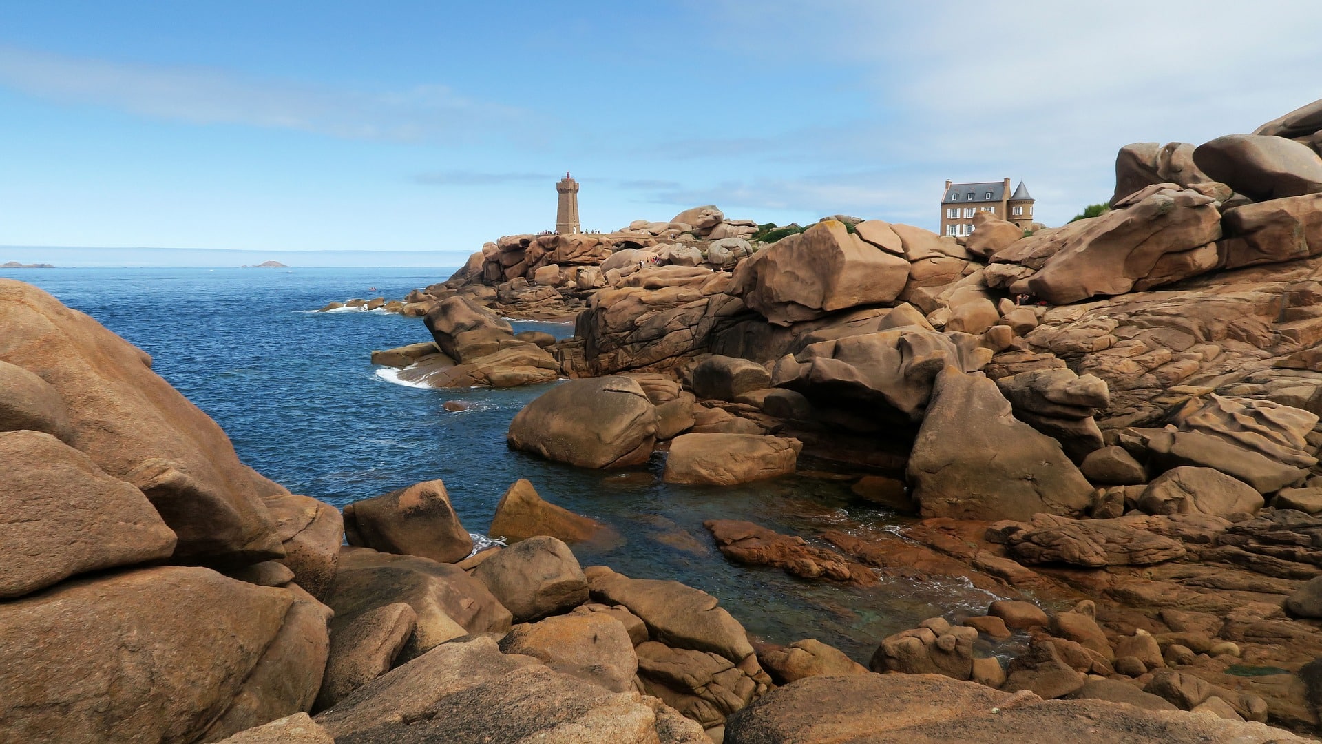 Phare de Ploumanach en Bretagne sur la Côte de Granit Rose